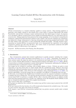 Learning Contour-Guided 3D Face Reconstruction with Occlusions