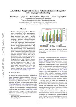 AdaReTaKe: Adaptive Redundancy Reduction to Perceive Longer for Video-language Understanding