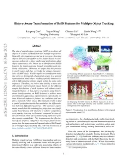History-Aware Transformation of ReID Features for Multiple Object Tracking