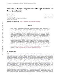 Diffusion on Graph: Augmentation of Graph Structure for Node Classification