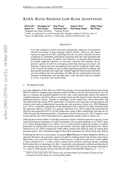 RaSA: Rank-Sharing Low-Rank Adaptation