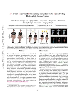 R3-Avatar: Record and Retrieve Temporal Codebook for Reconstructing Photorealistic Human Avatars