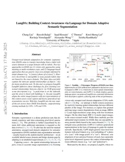 LangDA: Building Context-Awareness via Language for Domain Adaptive Semantic Segmentation