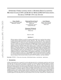 Epidemic Forecasting with a Hybrid Deep Learning Method Using CNN-LSTM With WOA-GWO Parameter Optimization: Global COVID-19 Case Study
