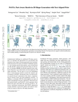 PASTA: Part-Aware Sketch-to-3D Shape Generation with Text-Aligned Prior