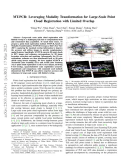 MT-PCR: Leveraging Modality Transformation for Large-Scale Point Cloud Registration with Limited Overlap