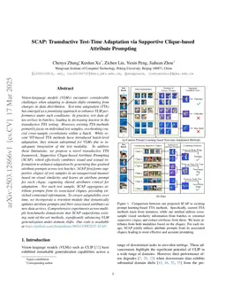 SCAP: Transductive Test-Time Adaptation via Supportive Clique-based Attribute Prompting