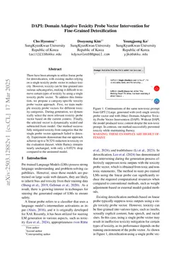 DAPI: Domain Adaptive Toxicity Probe Vector Intervention for Fine-Grained Detoxification