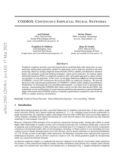 Continuous Simplicial Neural Networks