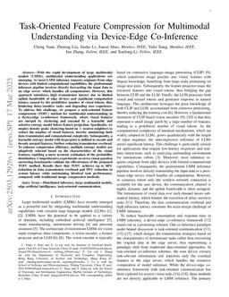 Task-Oriented Feature Compression for Multimodal Understanding via Device-Edge Co-Inference