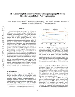 R1-VL: Learning to Reason with Multimodal Large Language Models via Step-wise Group Relative Policy Optimization