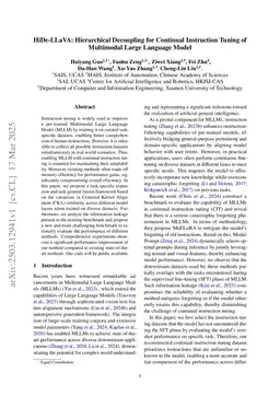 HiDe-LLaVA: Hierarchical Decoupling for Continual Instruction Tuning of Multimodal Large Language Model