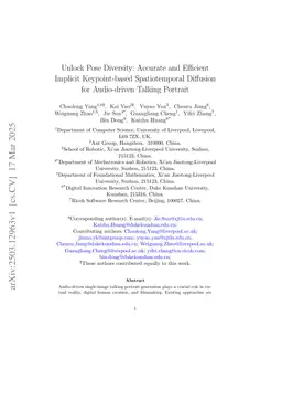 Unlock Pose Diversity: Accurate and Efficient Implicit Keypoint-based Spatiotemporal Diffusion for Audio-driven Talking Portrait
