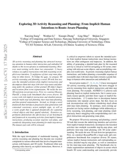 Exploring 3D Reasoning-Driven Planning: From Implicit Human Intentions to Route-Aware Activity Planning