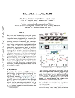 Efficient Motion-Aware Video MLLM