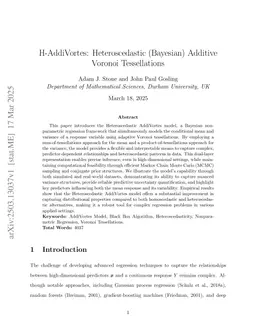 H-AddiVortes: Heteroscedastic (Bayesian) Additive Voronoi Tessellations