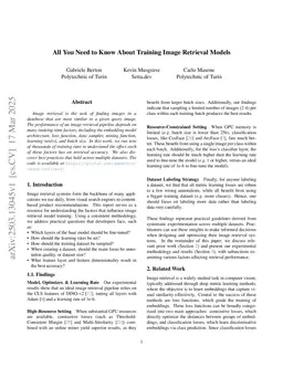 All You Need to Know About Training Image Retrieval Models