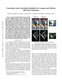 Uncertainty-Aware Knowledge Distillation for Compact and Efficient 6DoF Pose Estimation