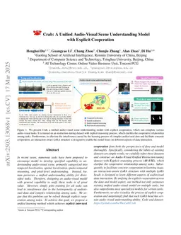 Crab: A Unified Audio-Visual Scene Understanding Model with Explicit Cooperation