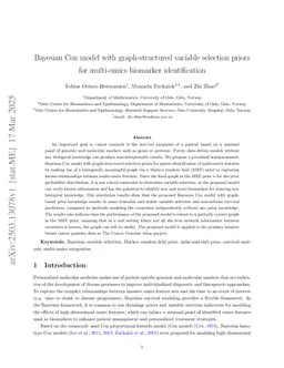 Bayesian Cox model with graph-structured variable selection priors for multi-omics biomarker identification