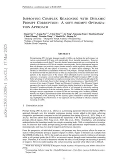 Improving Complex Reasoning with Dynamic Prompt Corruption: A soft prompt Optimization Approach