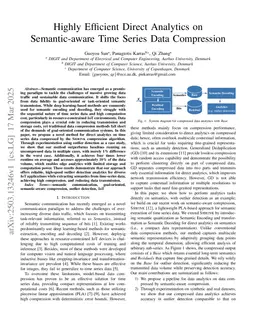 Highly Efficient Direct Analytics on Semantic-aware Time Series Data Compression