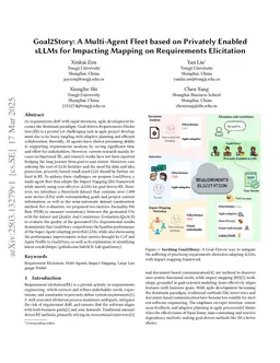 Goal2Story: A Multi-Agent Fleet based on Privately Enabled sLLMs for Impacting Mapping on Requirements Elicitation