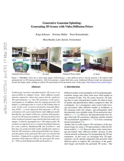 Generative Gaussian Splatting: Generating 3D Scenes with Video Diffusion Priors