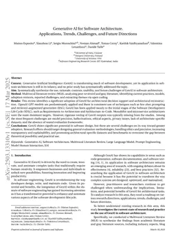 Generative AI for Software Architecture. Applications, Challenges, and Future Directions