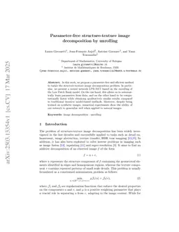 Parameter-free structure-texture image decomposition by unrolling