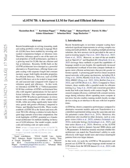 xLSTM 7B: A Recurrent LLM for Fast and Efficient Inference
