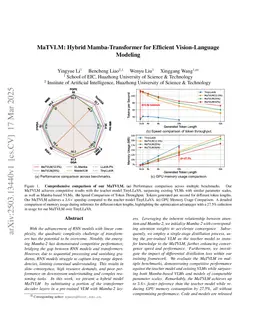 MaTVLM: Hybrid Mamba-Transformer for Efficient Vision-Language Modeling
