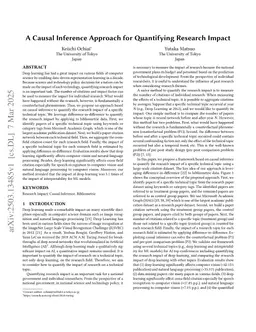 A Causal Inference Approach for Quantifying Research Impact