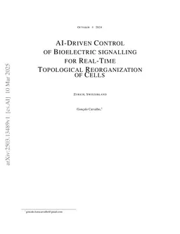 AI-driven control of bioelectric signalling for real-time topological reorganization of cells