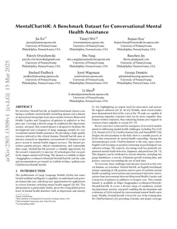 MentalChat16K: A Benchmark Dataset for Conversational Mental Health Assistance