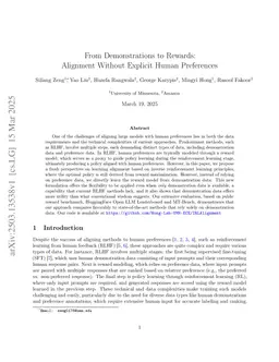 From Demonstrations to Rewards: Alignment Without Explicit Human Preferences