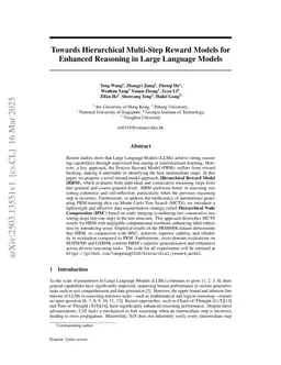 Towards Hierarchical Multi-Step Reward Models for Enhanced Reasoning in Large Language Models