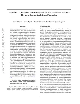 ExChanGeAI: An End-to-End Platform and Efficient Foundation Model for Electrocardiogram Analysis and Fine-tuning