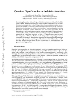 Quantum EigenGame for excited state calculation