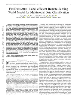 FusDreamer: Label-efficient Remote Sensing World Model for Multimodal Data Classification