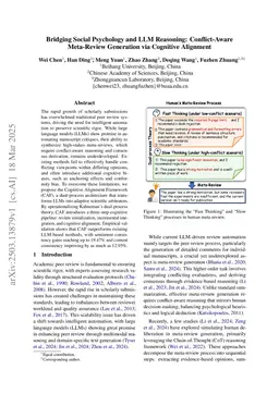 Bridging Social Psychology and LLM Reasoning: Conflict-Aware Meta-Review Generation via Cognitive Alignment