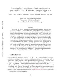 Learning local neighborhoods of non-Gaussian graphical models: A measure transport approach