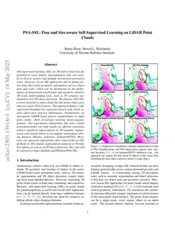 PSA-SSL: Pose and Size-aware Self-Supervised Learning on LiDAR Point Clouds