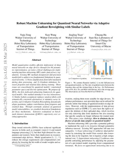 Robust Machine Unlearning for Quantized Neural Networks via Adaptive Gradient Reweighting with Similar Labels