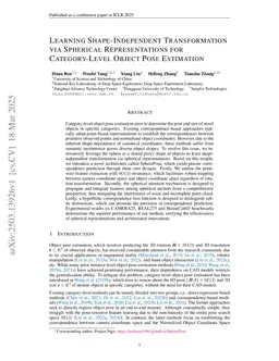 Learning Shape-Independent Transformation via Spherical Representations for Category-Level Object Pose Estimation