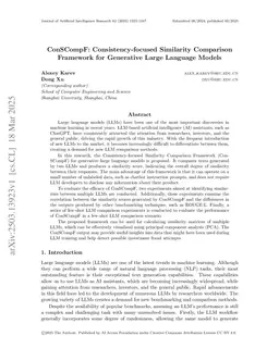 ConSCompF: Consistency-focused Similarity Comparison Framework for Generative Large Language Models