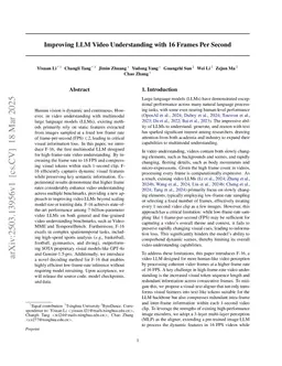 Improving LLM Video Understanding with 16 Frames Per Second