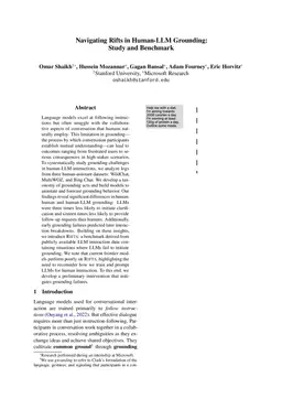 Navigating Rifts in Human-LLM Grounding: Study and Benchmark