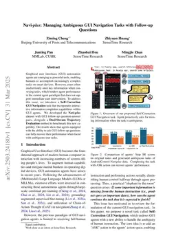 Navi-plus: Managing Ambiguous GUI Navigation Tasks with Follow-up Questions