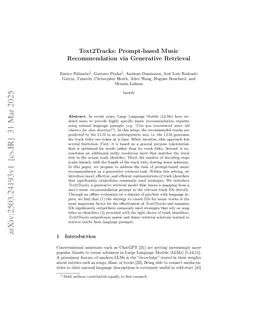 Text2Tracks: Prompt-based Music Recommendation via Generative Retrieval